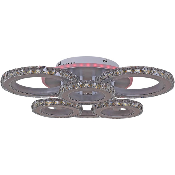 Потолочная светодиодная люстра Reluce 03900-0.3-3+3B WH+CR (RGB)
