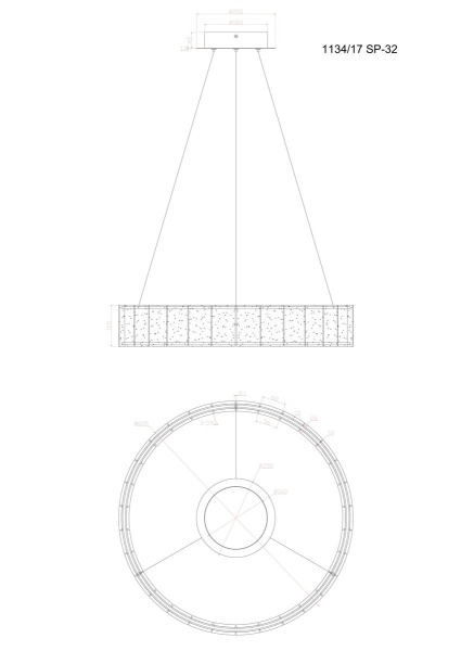 Подвесной светодиодный светильник Divinare Teresa 1134/17 SP-32
