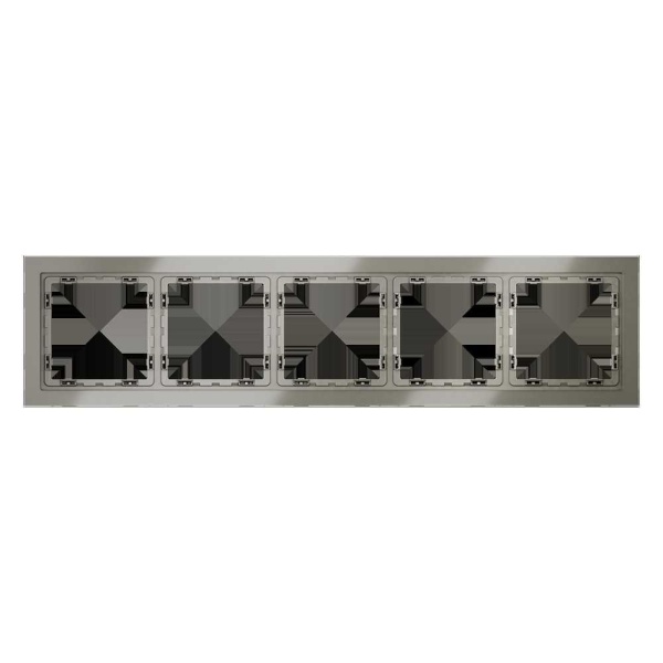 Рамка стеклянная Voltum S70 на 5 постов, (шелк, стекло) VLS110504