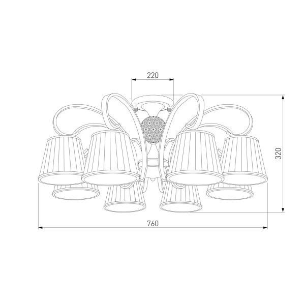 Потолочная люстра Eurosvet 60088/8 хром