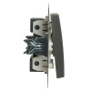 Переключатель двухклавишный Stekker Катрин графит GLS10-7107-06 49414