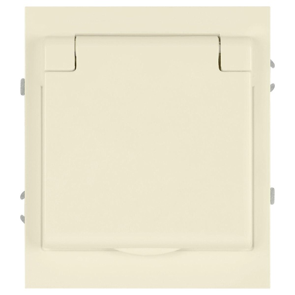 Розетка ЭРА Arktik 16-2103-02 с заземлением 2P+E Schuko со шторками с крышкой 16А-250В слоновая кость Б0070435