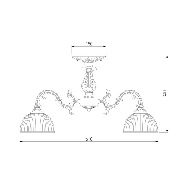 Потолочная люстра Eurosvet Caldera 60106/5 античная бронза