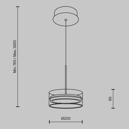 Подвесной светодиодный светильник Maytoni Dress code MOD348PL-L14BBS3K