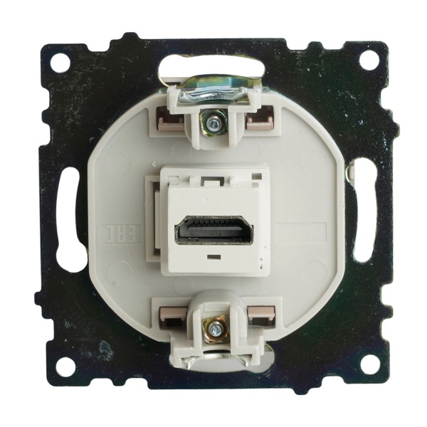 Розетка HDMI 2.1, Type A  (механизм), STEKKER GLS00-7118-02, серия Катрин, шампань 50063