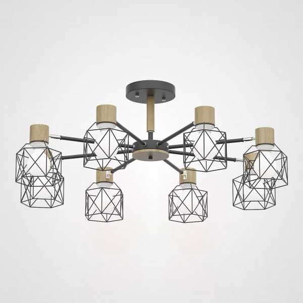 Потолочная люстра Imperium Loft Corf B3 Black 8 Lamps 189477-26