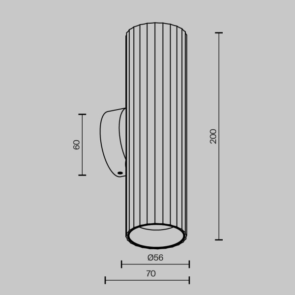 Бра Maytoni Technical Calipso C106WL-02-GU10-B