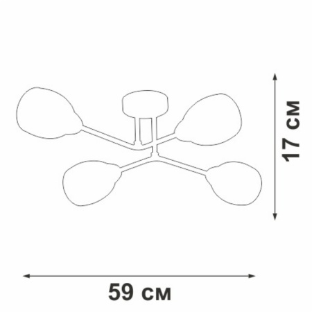 Потолочная люстра Vitaluce V4186-9/4PL