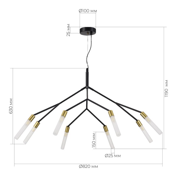 Подвесной светильник Evoluce KAITO SLE1129-403-08