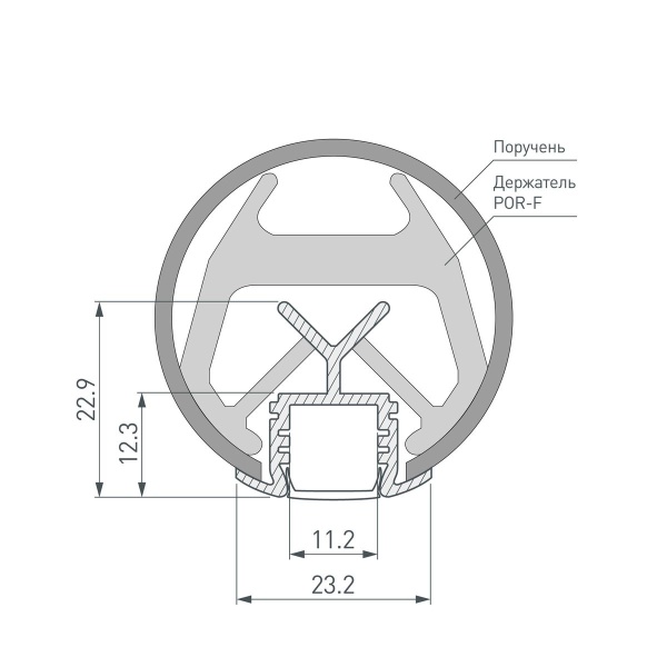 Профиль встраиваемый Arlight Klus-Por-F-1000 Anod 019181(1)