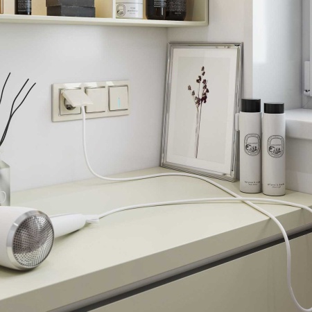 Выключатель одноклавишный с подсветкой Werkel слоновая кость W1110103 4690389155550