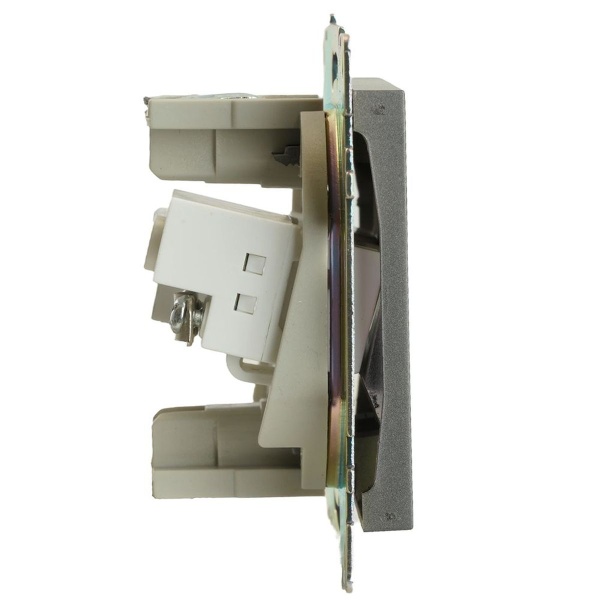 Розетка телевизионная TV + компьютерная RJ-45 Stekker Катрин графит GLS00-7106-06 49417