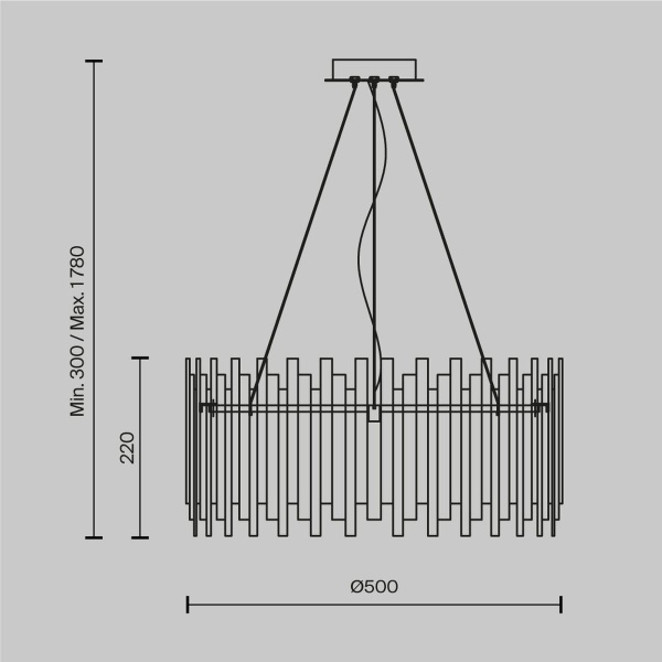 Подвесная люстра Maytoni Coliseo MOD136PL-06BS