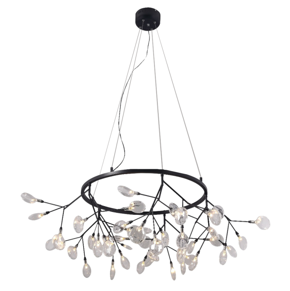 Подвесная светодиодная люстра Crystal Lux Evita SP45 D BLack/Transparent