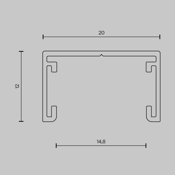 Шинопровод накладной Maytoni Technical Busbar trunkings Basity TRX172-112B