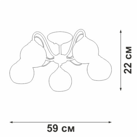 Потолочная люстра Vitaluce V3948-1/5PL
