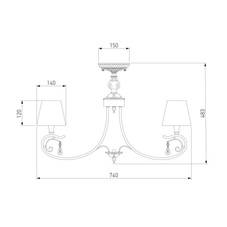 Подвесная люстра Eurosvet 60069/8 серебро