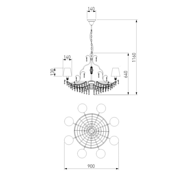 Подвесная люстра Bogates 305/15 Strotskis