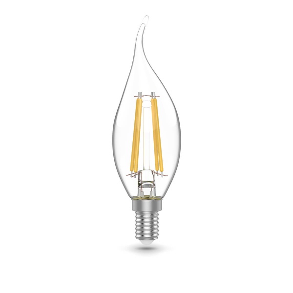 Лампа светодиодная филаментная Gauss E14 4,5W 2700K прозрачная 1041115