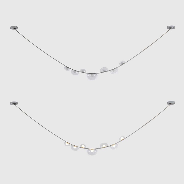 Подвесной светильник Crystal Lux BOSQUE SP7 L3000 GREY/TRANSPARENT