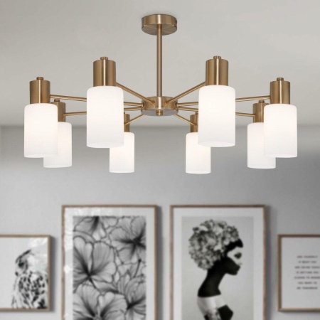 Потолочная люстра Eurosvet Vegga 70160/12 латунь Smart