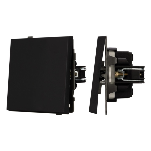 Механизм выключателя одноклавишный проходной SWT-TENDO-MKP1-SFPL-BK (230V, 10A) Arlight 054579