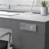 Выключатель двухклавишный Werkel (cеребряный рифленый) W1122009 4690389159626