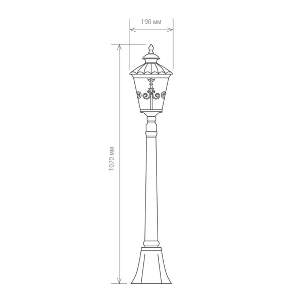 Уличный светильник Elektrostandard Diadema F GLYF-8046F черное золото a030677