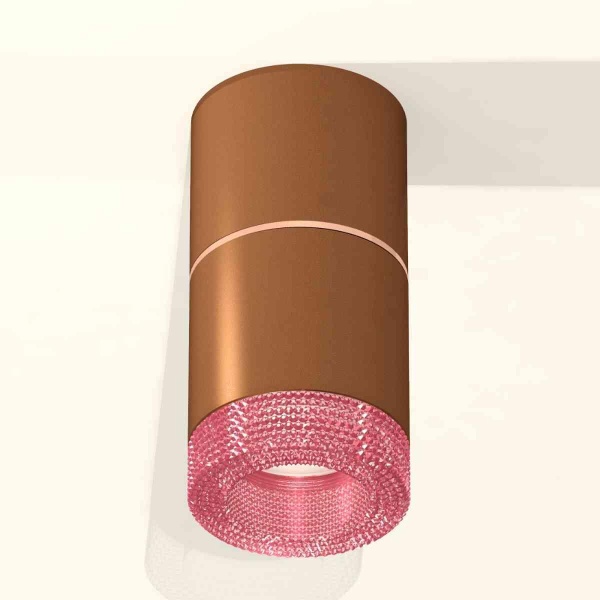 Комплект накладного светильника Ambrella light Techno Spot XS7404082 SCF/PI кофе песок/розовый (C7404, A2073, C7404, N7193)