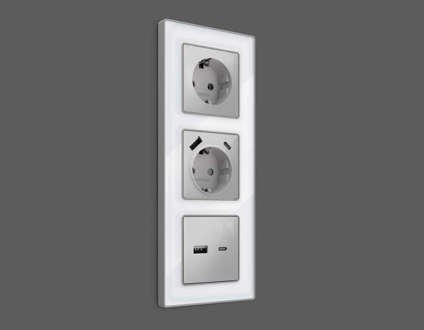 Лицевая панель розетки AMBRELLA VOLT AP4100