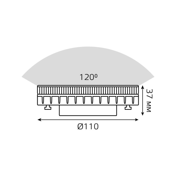 Лампа светодиодная Gauss GX70 12W 4100K матовая 131016212