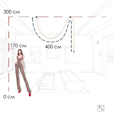 Потолочный светильник LOFT IT Thread 10388A Black