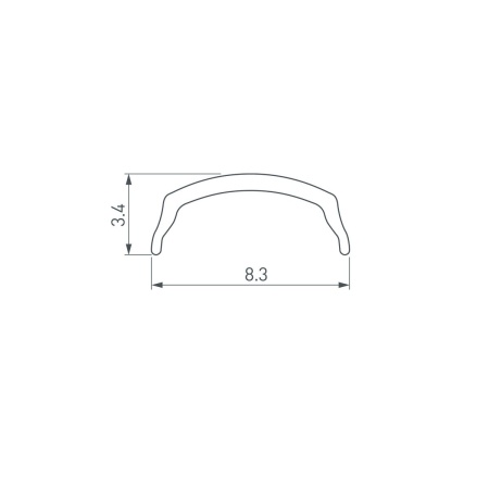 Рассеиватель Arlight Arh-Bent-W11-2000 Black 041031