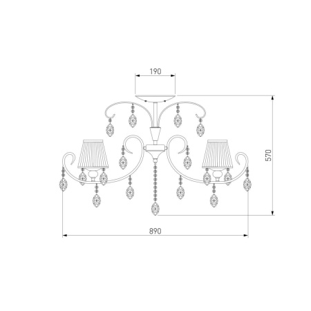 Подвесная люстра Eurosvet 10021/6 хром/прозрачный хрусталь Strotskis