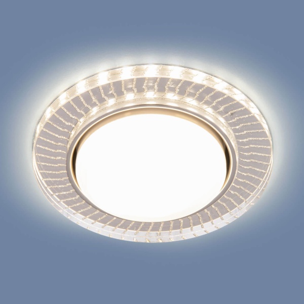 Встраиваемый светильник Elektrostandard 3033 GX53 CL/SL прозрачный/серебро a045484