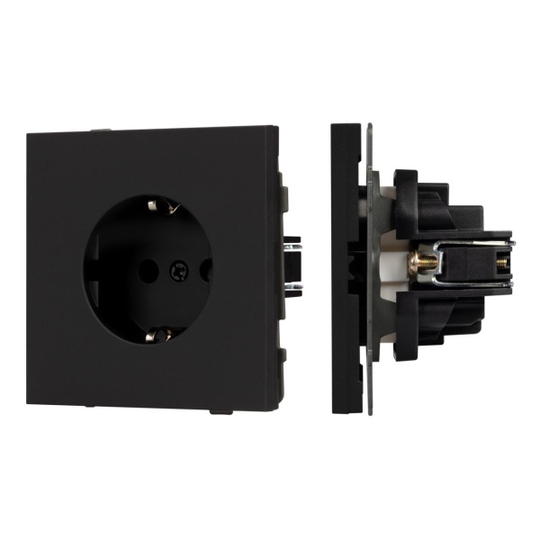 Механизм электрической розетки SCT-TENDO-MEU1-SFPL-BK (230V, 16A) Arlight 054638