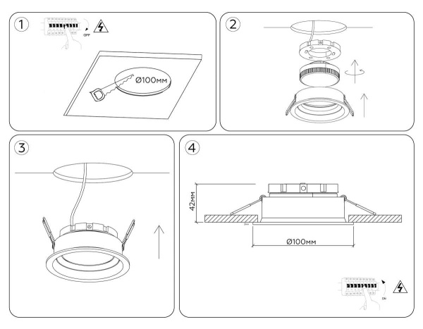 Светильник встраиваемый поворотный AMBRELLA LIGHT TECHNO SPOT TN52230