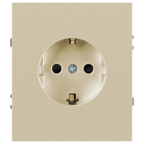 Розетка ЭРА Arktik 16-2102-04 с заземлением 2P+E Schuko со шторками 16А-250В шампань Б0070427