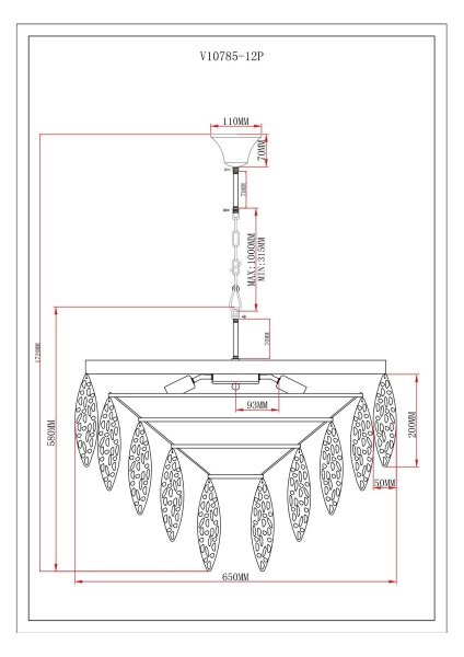 Подвесная люстра Moderli Souls V10785-12P
