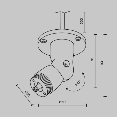 Аксессуар Maytoni Technical C027CS-P-B