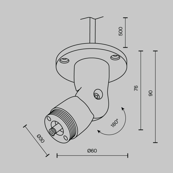 Аксессуар Maytoni Technical C027CS-P-B