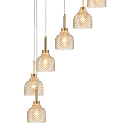 Подвесная люстра Indigo Caramella 11039/9P Amber V000433