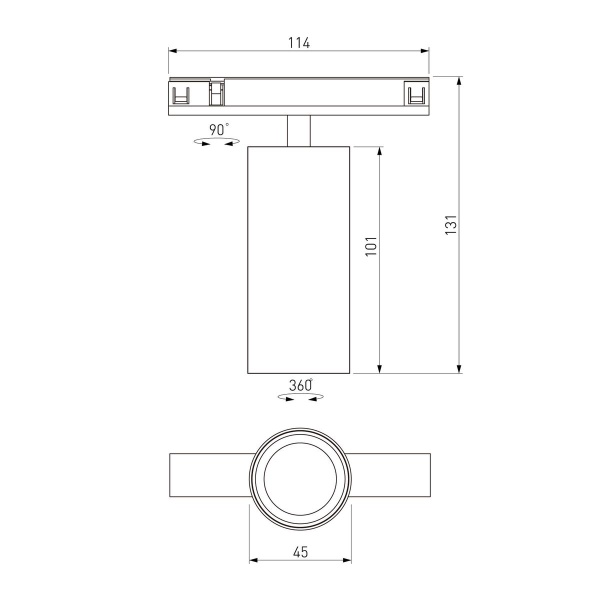 Трековый светильник 10W 4000K никель Elektrostandard 85525/01_система Лайн a072699