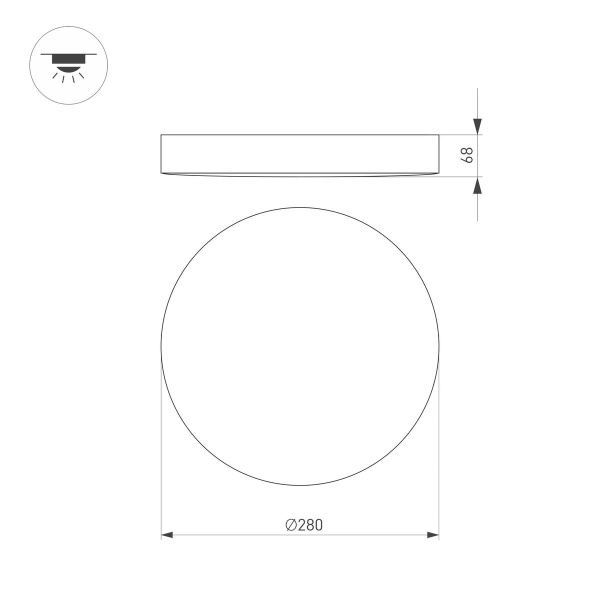Потолочный светодиодный светильник Arlight SP-Flower-R280-15W Warm3000 049794