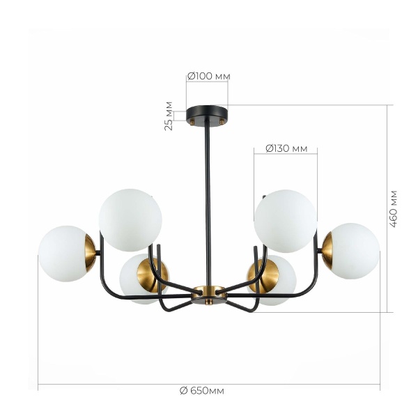 Потолочная люстра Evoluce Ciane SLE1098-402-06