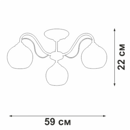 Потолочная люстра Vitaluce V3948-1/3PL