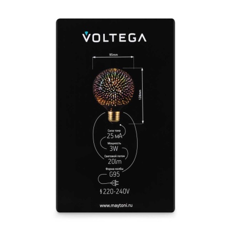 Лампа светодиодная филаментная Voltega 271 E27 3W 2700K 8527