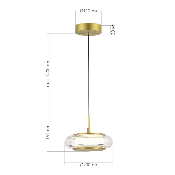 Подвесной светодиодный светильник ST Luce Frittela SL6239.203.01