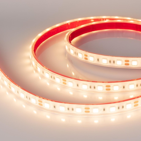 Светодиодная влагозащищенная лента Arlight 14,4W/m 60LED/m 5060SMD теплый белый 5M 034033