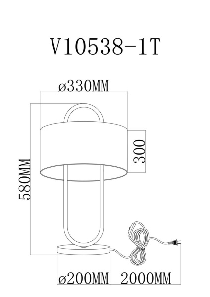 Лампа настольная Moderli Palma V11599-1T
